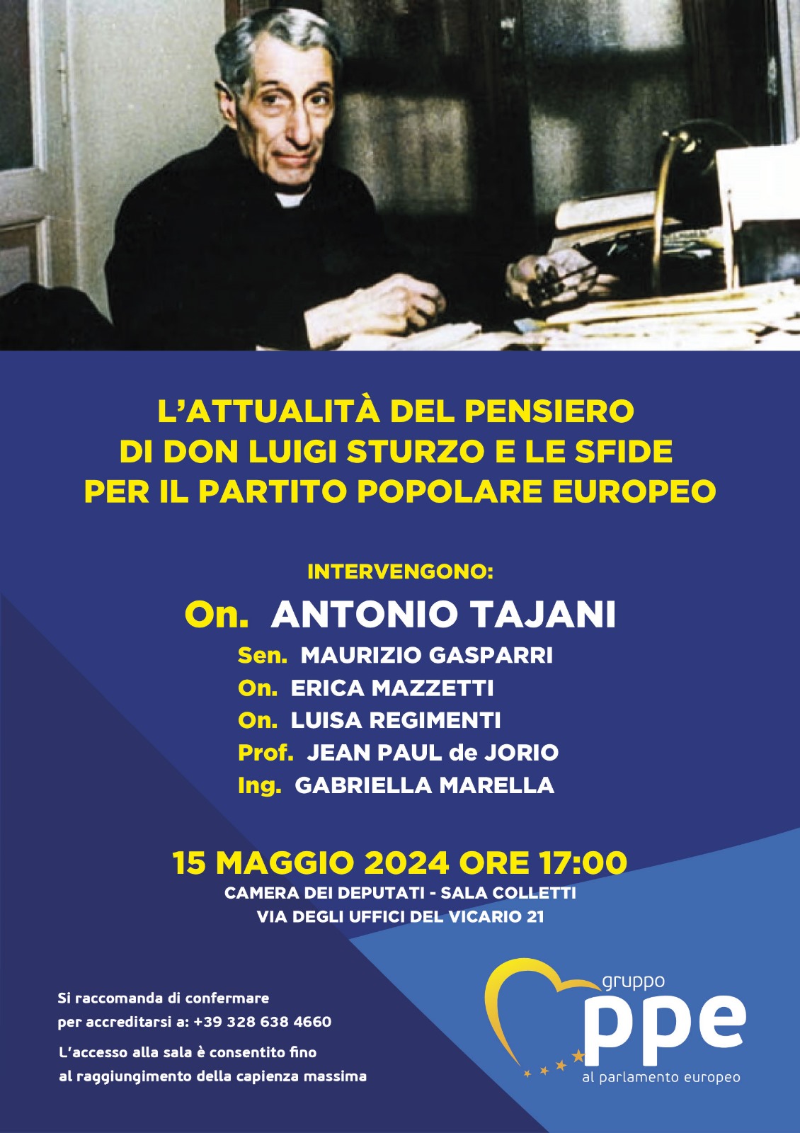 L'attualità del pendiero di don Luigi Sturzo e le sfide per il partito popolare europeo
